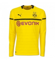 18-19 Borussia Dortmund Cup Home Long Sleeve Soccer Jersey Shirt
