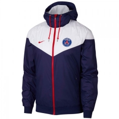 18-19 PSG White-Blue Woven Windrunner Jacket
