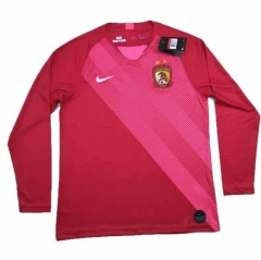 Guangzhou Evergrande 2019/2020 Home Long Sleeve Soccer Jersey Shirt