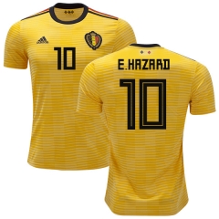 Belgium 2018 World Cup Away EDEN HAZARD 10 Soccer Jersey Shirt
