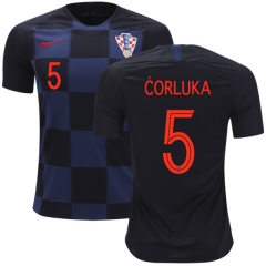 Croatia 2018 World Cup Away VEDRAN CORLUKA 5 Soccer Jersey Shirt