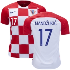 Croatia 2018 World Cup Home MARIO MANDZUKIC 17 Soccer Jersey Shirt