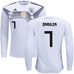 Germany 2018 World Cup JULIAN DRAXLER 7 Long Sleeve Home Soccer Jersey Shirt