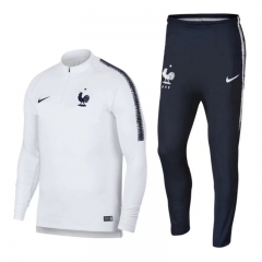 France FIFA World Cup 2018 Training Suit White(Sweat Shirt+Trouser)