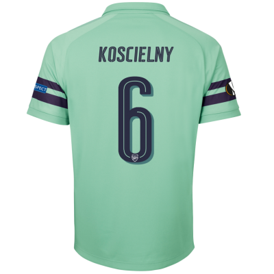 18-19 Arsenal Laurent Koscielny 6 UEFA Europa Third Soccer Jersey Shirt