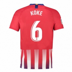 18-19 Atletico Madrid Koke 6 Home Soccer Jersey Shirt