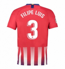 18-19 Atletico Madrid Filipe Luis 3 Home Soccer Jersey Shirt