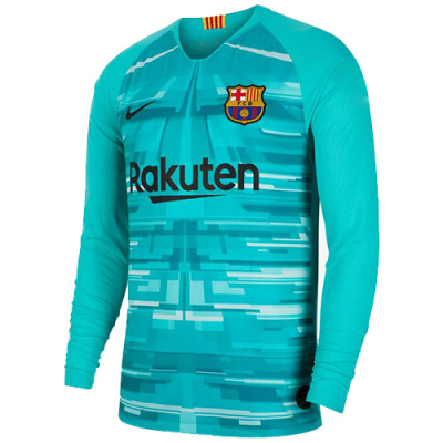 Long Sleeve 19-20 Barcelona Blue Goalkeeper Soccer Jersey Shirt