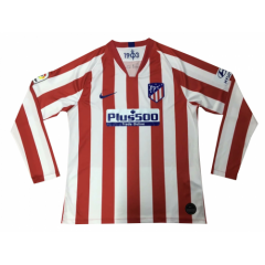 Long Sleeve 19-20 Atletico Madrid Home Soccer Jersey Shirt