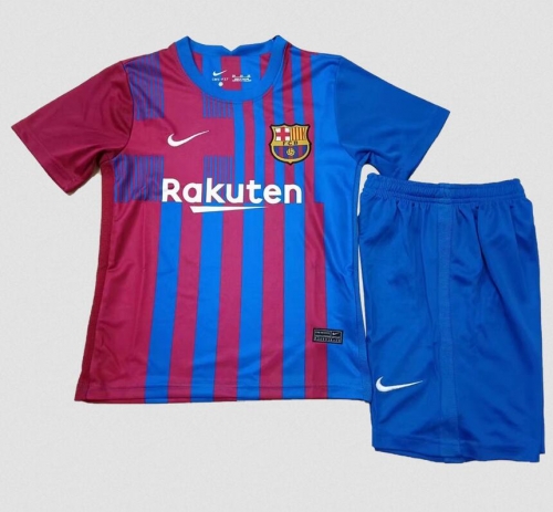 Children 21-22 Barcelona Home Soccer Uniforms