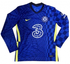 Long Sleeve 21-22 Chelsea Home Soccer Jersey Shirt