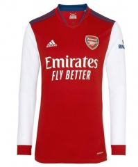 Long Sleeve 21-22 Arsenal Home Soccer Jersey Shirt