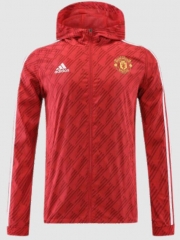 22-23 Manchester United Red Windbreaker Jacket