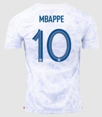 Mbappe #10 2022 World Cup France Away Soccer Jersey Shirt