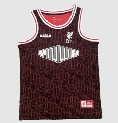 LeBron James 22-23 Liverpool Black Red Training Vest Shirt