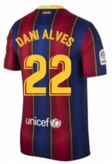 DANI ALVES 22 Barcelona 20-21 Home Soccer Jersey Shirt