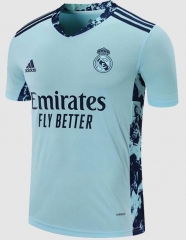 20-21 Real Madrid Blue Goalkeeper Soccer Jersey Shirt