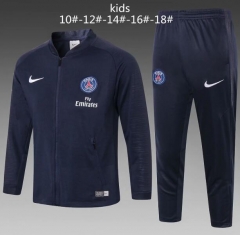 18-19 Children PSG Royal Blue Stripe Training Suit