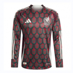 Player Version Long Sleeve 2024 Copa America Mexico Home Soccer Jersey Shirt