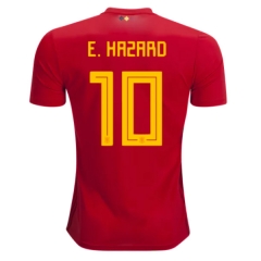 Belgium 2018 World Cup Home Eden Hazard #10 Soccer Jersey Shirt