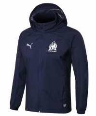 18-19 Olympique Marseille Royal Blue Woven Windrunner Jacket