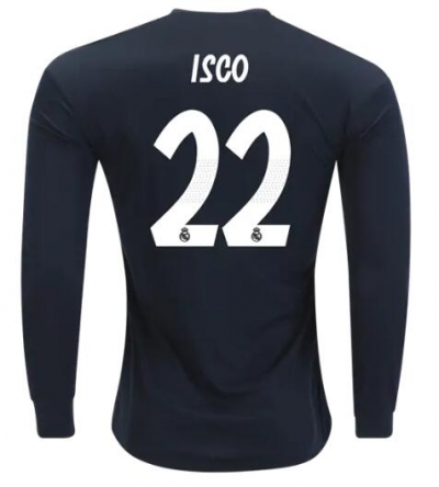18-19 Isco Real Madrid Away Long Sleeve Soccer Jersey Shirt