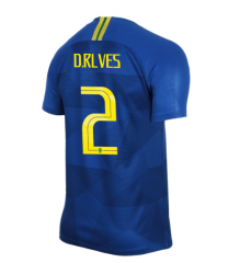 Brazil 2018 World Cup Away D.Rlves Soccer Jersey Shirt