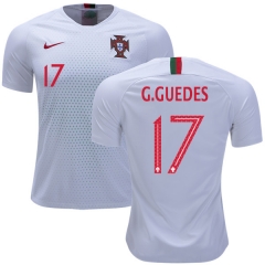Portugal 2018 World Cup GONCALO GUEDES 17 Away Soccer Jersey Shirt