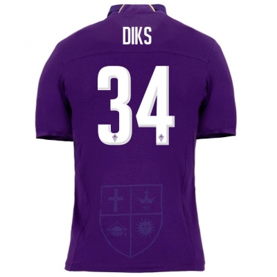 18-19 Fiorentina DIKS 34 Home Soccer Jersey Shirt