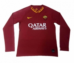 19-20 AS Roma Long Sleeve Home Soccer Jersey Shirt