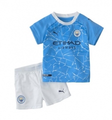 Children 20-21 Manchester City Home Soccer Suits