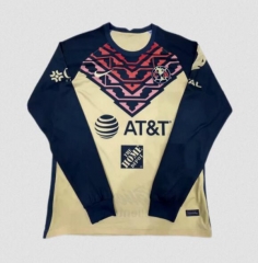 Long Sleeve 21-22 Club America Home Soccer Jersey Shirt