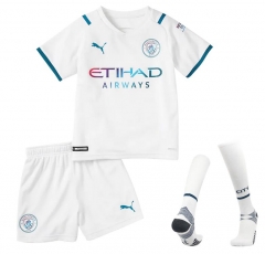 Children 21-22 Manchester City Away Soccer Full Kit