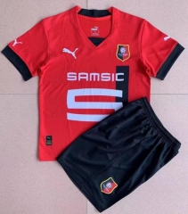 Children 22-23 Stade Rennais Home Soccer Uniforms
