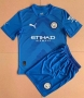 Children 22-23 Manchester City Blue Goalkeeper Soccer Uniforms