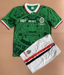 Retro Kit Children 1998 Mexico Home Soccer Uniforms