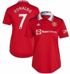 Ronaldo #7 Women 22-23 Manchester United Home Soccer Jersey Shirt