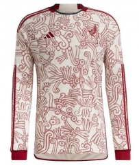 Long Sleeve 2022 World Cup Mexico Away Replica Soccer Jersey Shirt