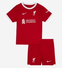 Children Kits 23-24 Liverpool Home Soccer Uniforms