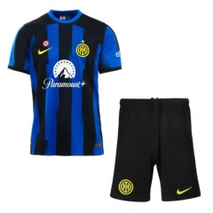 Children 23-24 Inter Milan Home Soccer Uniforms