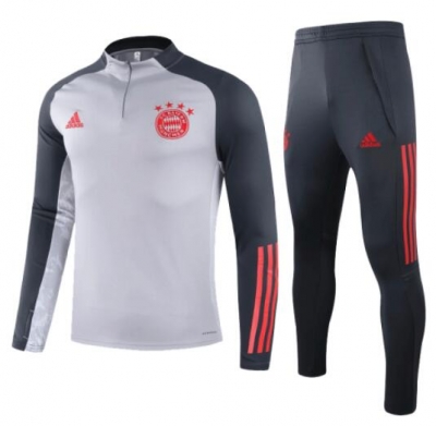 20-21 Bayern Munich Light Grey Training Top and Pants