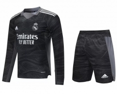 Long Sleeve 21-22 Real Madrid Black Goalkeeper Soccer Kits