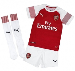 18-19 Arsenal Home Children Soccer Jersey Kit Shirt + Shorts + Socks