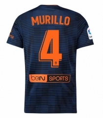 18-19 Valencia MURILLO 4 Away Soccer Jersey Shirt