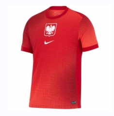 2024 Euro Cup Poland Away Soccer Jersey Shirt