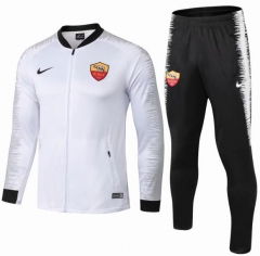 18-19 Roma White Stripe Training Suit (Shirt+Trouser)