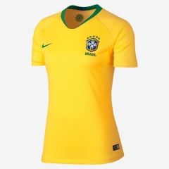 Women Brazil 2018 World Cup Home Soccer Jersey Shirt