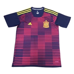 Spain 2018 World Cup Red&Navy Pre-Match Training Shirt