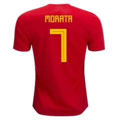 Spain 2018 World Cup Home Alvaro Morata #7 Soccer Jersey Shirt